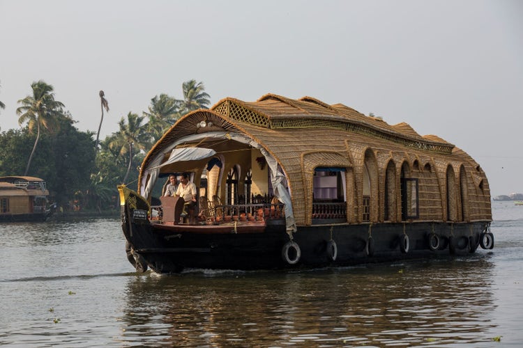 traditional houseboat